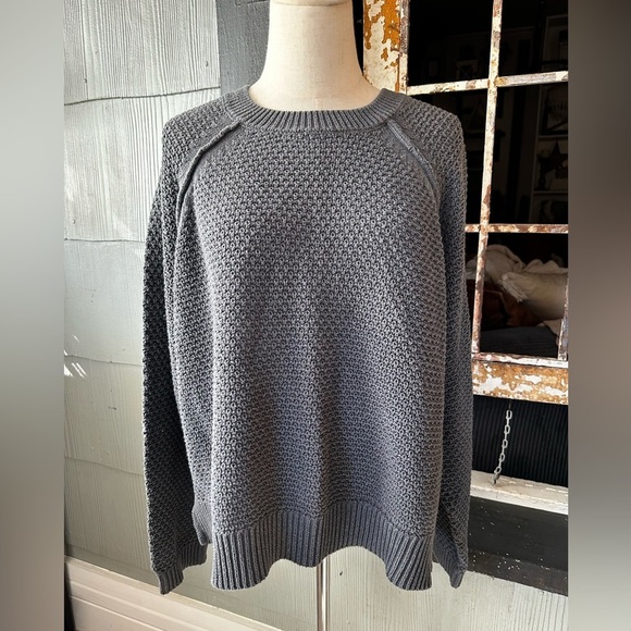 GAP Charcoal Gray Textured Tunic Sweater XL - Picture 6 of 6
